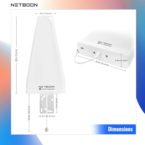 Image of 14dBi LPDA Directional WiFi Antenna with 10 Meter HLF-400 Cable | High-Gain 50 Ohm Outdoor Antenna | Includes Mounting Clamp