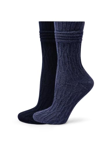 Image of HUE womens Crew Length Boot Socks, 2 Pair Pack