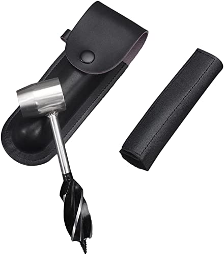 WCZZH Manueller Schneckenbohrer, Handbohrer, Erdbohrer, Feldholzbohrer, Überlebenssiedlerwerkzeug, Robuster Stahl-handbohrer, Bushcraft-ausrüstung Für Camping, Black Cover