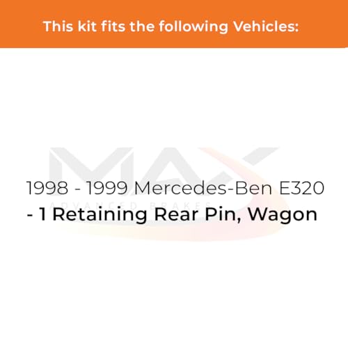 Image of Max Advanced Brakes Front & Rear Brake Kit Compatible With 1998 1999 Mercedes-Ben E320 w / 1 Retaining Rear Pin Wagon Replacement Premium OE Disc Brake Rotors and Ceramic Brake Pads