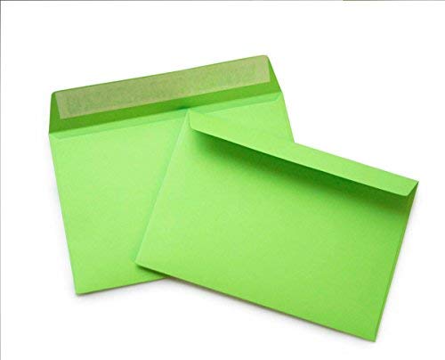 Briefumschläge DIN C5 162 x 229 mm grün 120g/m² ohne Fenster haftklebend (Artikel: 308A) (500)