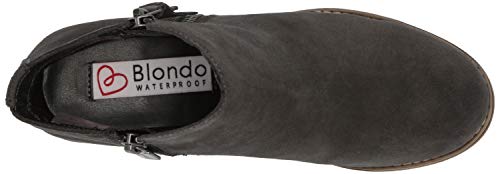 Blondo Women's Liam Waterproof Ankle Boot, Dark Grey Suede, 9 W US