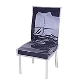 jezmozo Dining Chair PVC Plastic Covers-Heavy Duty Clear Slipcovers Seat Protectors Waterproof Covers 20" W x 19.3" D(Clear, 2)