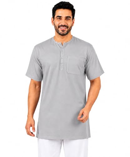 Image of Men's Cotton Halfsleeve Short Kurta for Summer