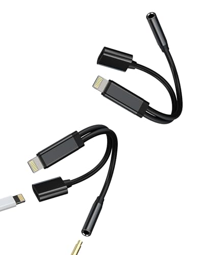Lightning to 3.5mm AUX�I�[�f�B�I�A�_�v�^�[�i2�Z�b�g�j�Ή�iPhone 14 13 12 Pro Max�p �[�d�P�[�u���A�_�v�^�[ �f���A���W���b�N�X�v���b�^�[ �Ή�apple MFI�F�؍� �C���z���R�l�N�^�[ �Ή�iPad �w�b�h