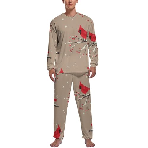 Pyjama homme Oiseau Rouge ensemble haut et bas pour des soirées cocooning