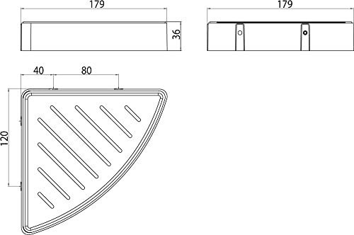 Panier éponge de douche d'angle loft design pour une salle de bain épurée