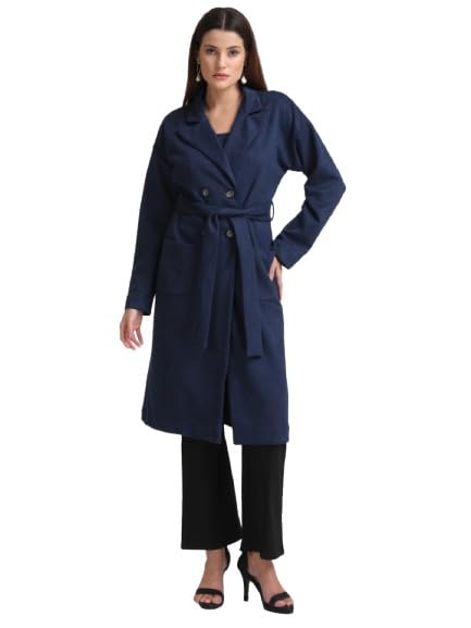Suede Trench Coat With Belt-image-17