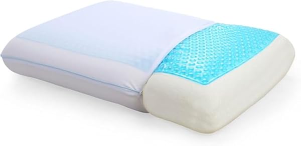 Cool Gel Cooling Pillow for Sleeping, Cooling Memory Foam Pillow for Hot Sleepers, Reversible Ergonomic Design, Pressure Relief, Spine Alignment, Side, Back Contouring Support by COOL GEL - Used condition - US$63.90