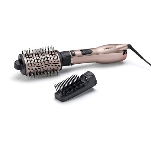 Babyliss As90pe Brosse Soufflante Et Fer À Lisser Brosse Soufflante À Air Chaud À Chaleur Noir, Rose Doré 1000 W