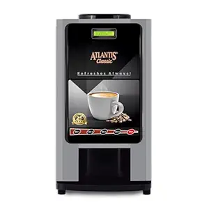 ATLANTIS Cafe Classic 3 Lane Instant Tea Coffee and Milk Beverages Maker Vending Machine 3 Liters Hot Tank Capacity |Vending Machines for Home Shops Offices Hotels Restaurants| No Milk Required