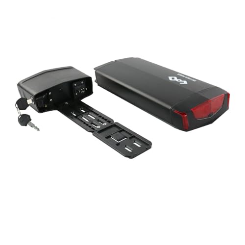 Batteria bici elettrica 36V 13Ah con fanale posteriore - Litio Batteria portapacchi per 36V 500W 250W Mid Drive e motore mozzo posteriore anteriore - Battery del kit di conversione Ebike