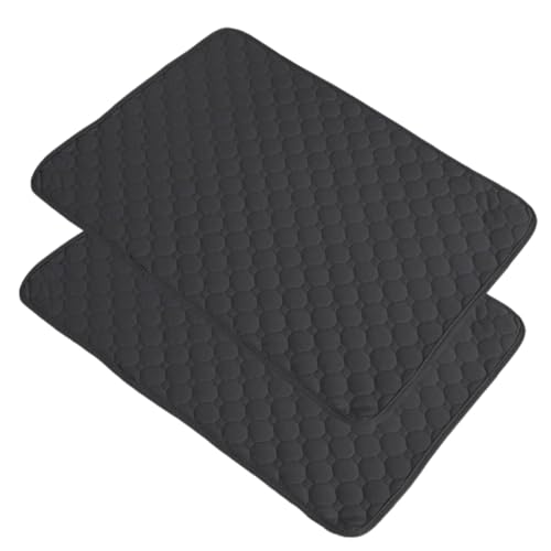 EMIRAIZE 洗えるペットシーツ おしっこマット 洗える 四重構造 大判 ワイド 犬 防水 ペットシーツ 超吸収 漏れ防止 (ブラック, S 35cm×50cm 2枚セット)