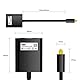 WANGCL Optischer Kabel-Splitter, 1 auf 2, Glasfaseroptik, Kompatibel mit HDTV, Blu-ray-DVD-Player, Dolby Digital, PCM, DTS, XBOX360, PS3, Heimkino, Soundbar