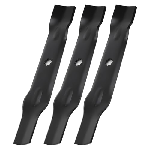 wyevee GY20852 High Lift Mower Blades for 48 Cut Deck GX21784 Mower Blades Compatible with John Dee re 145 155C D140 D150 D160 LA130 LA140 LA145 LA155 E160 Replace AM141035/GX21785/GX21785 3 Pack