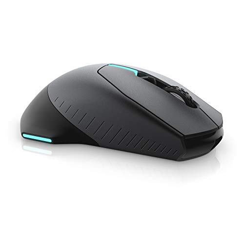 Image of Alienware AW610M Wired /Wireless Gaming Mouse, Wireless USB, 16000 DPI, 7 Buttons, Optical, USB Type‑A, Adjustable Scroll Wheel, Up to 350‑Hour Battery, Omron Technology, 50 Million clicks