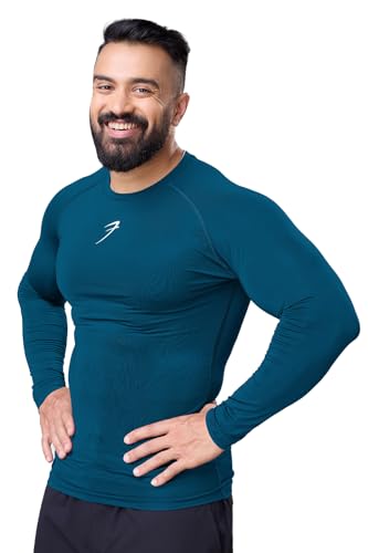 Image of FUAARK Men's Full Sleeve Compression T-Shirt - Athletic Base Layer for Fitness, Cycling, Training, Workout, Tactical Sports Wear