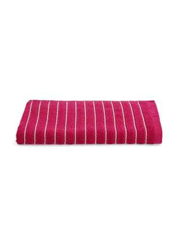 Image of Welspun 2-in-1 100% Cotton Bath Towel-Cherry