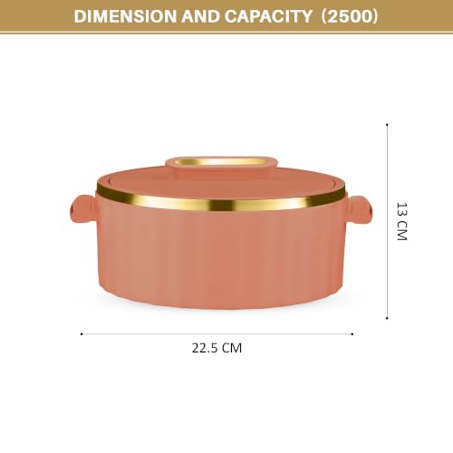 Image of Trueware Celebration Inner Steel Casserole 2300 ML | PU Insulated | BPA Free | Odour Proof | Food Grade| Ideal for Chapatti | Roti | Curd Maker | Thermoware | Hot Pot