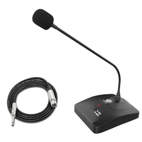 DIGIMORE Desktop Condenser Gooseneck Microphone 18" Podium Microp...