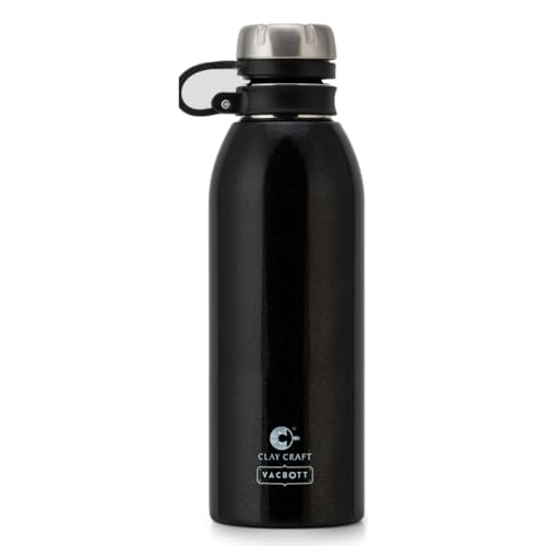 Image of CLAY CRAFT VACBOTT Charlie Double Walled|18 Hours Hot and 24 Hours Cold Water Bottle Vacuum Insulated Flask Bottle 900ml|1 Pcs Water Bottle|Travelling|BPA-Free|BIS Certified|1Year Limited Warranty