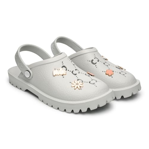 Image of YOHO Women's Clogs Mimo with Charms | Lightweight, Soft on Skin, Comfortable & Waterproof Monsoon Sandals | Everyday Use Footwear for ladies & Girls