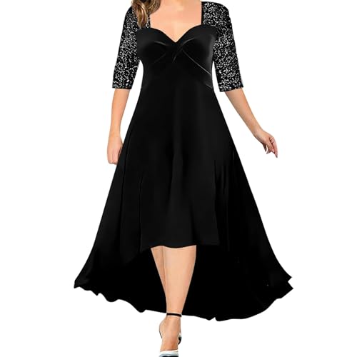 Robe de soirée à paillettes haut de gamme avec coupe portefeuille maxi
