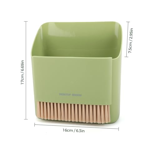 SAYAPE Kleines Besen- und Kehrschaufel-Set, Mini-Handbesen, Mehrzweck-Mülleimer zum Aufhängen, weiche Borsten, Besen mit Kehrschaufel, Kombi-Set für die Reinigung von Zuhause, Küche, Desktops, – Bild 7