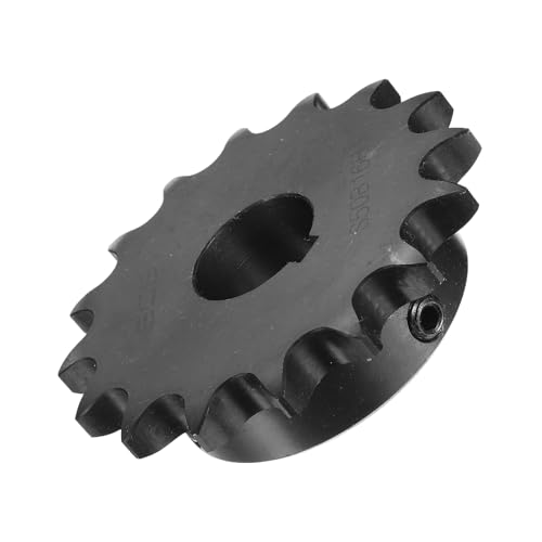 Image of uxcell #50 Chain Roller Sprocket B Type, 1 inch Bore 16 Tooth Single Strand Chain Sprocket, Carbon Steel, Keyway with Set Screws
