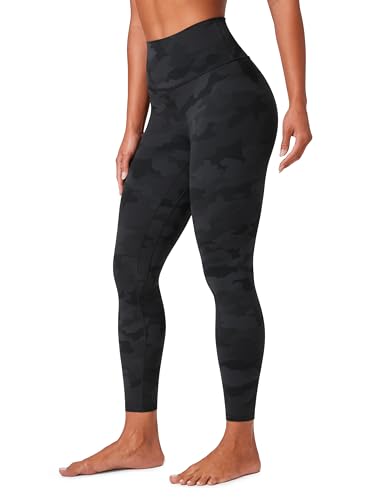 CRZ YOGA Butterlift 25'' Women's High Waisted Sports Leggings - Pilates Gym Trousers Buttery-Soft Yoga Pants Dark Grey Camouflage 2 10
