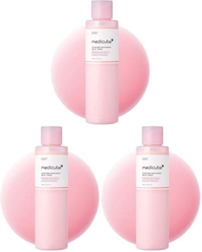 Image of medicube PDRN Toner Salmon DNA Milky Toner | for Hydrating, Moisturizing, Soothing with Ceramide, Peptide | Glass Glow Skin | Korean Skincare, 5.07 fl.oz (Pack of 3)