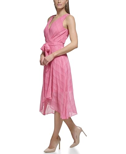Image of Tommy Hilfiger Women's V-Neck Self Tie Midi Dress