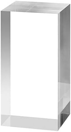 Miniatura 4 de RY DISPLAY Bloque de exhibición de acrílico transparente rectangular para anillos de joyería, bloque de exhibición de cubo de acrílico pulido