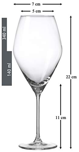 Foto von Ritzenhoff & Breker Weißweingläser-Set Salsa, 6-teilig, je 340 ml, Glas, weiß