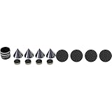 Dynavox Sub-Watt-Absorber 4er Set, höhenverstellbare Entkoppler für HiFi-Geräte und Lautsprecher mit Unterlegscheiben, Chrom & OEHLBACH Shock Absorber (8 Stück), elastisch schwarz (55038)