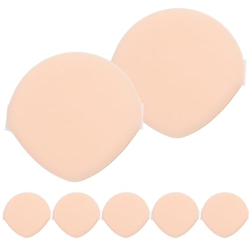 TIDTALEO 7 Esponjas de Maquillaje Facial Doble Cara, para Polvos Secos y Húmedos, Color Beige Suave, Aplicadores para Base de Maquillaje, Discos de Belleza para Uso Profesional y Diario