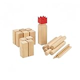 チェスセット ・天然松材製 | 子供から大人まで楽しめるアウトドア芝生遊び | 裏庭/キャンプ/ビーチ/バーベキューに最適 | 持ち運び便利な収納バッグ付き