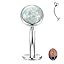 Silver,round white opal
