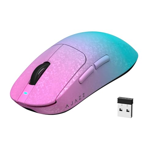 Image of Ajazz AJ199 Wireless Gaming Mouse Ultra-Lightweight 55g Tri-Mode Connection 24000 DPI PAW3311 Sensor Carbon Fiber Shell 500mAh Battery 1K Polling Rate Durable & Anti-Slip Design Black Gradient Purple