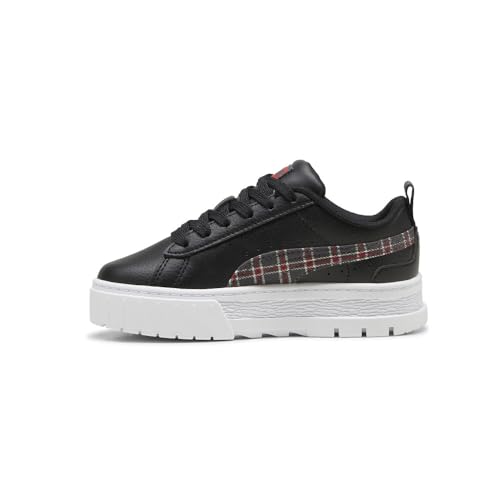 PUMA Toddler Girls Mayze Winter Tartan Plaid Platform Lace Up Sneakers Shoes Casual - Black - Main Image
