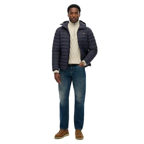 SUPERDRY Hooded Fuji Lite Jacket Abrigo, Eclipse Navy, XL Unisex Adulto