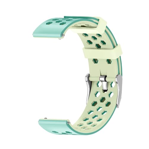 Correa de reloj de silicona con agujero de aire transpirable de 22mm para entrenar 3