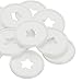 PATIKIL 35mm Plastic Book Binding Discs, 11 Pack Discbound Expansion Discs Star Binder Rings for DIY Notebook Planner, White