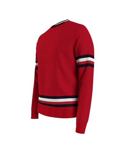 Tommy Hilfiger Men's Essential Signature Stripe Crewneck Sweater4