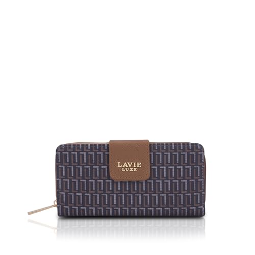 Image of Lavie Luxe Women's Mono Mia25 Bifold Zip Wallet |Gift For Ladies