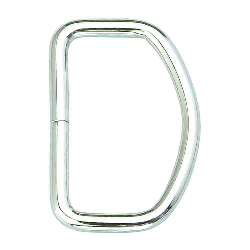 月カン ツキカン 山高Dカン 30mm 線径3.2mm 内径30×18mm 外径37×25mm 鉄製 ニッケルメッキ シルバー 7個入り 小物雑貨 ファスナー引き手 バッグ ベルト 紐 接続金具