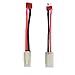 DEVMO 2 Pairs 14AWG Ta-Miya Style Connector to D-eans T Style Plug Cable Adapter Connector Compatible with RC ESC Speed Controller Lipo/NiMH Battery Charging