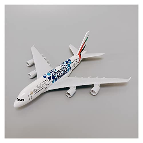 Airbus 380 A380 modelo de avión de metal aleación 16cm kit de juego hobby colección 4