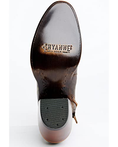 Shyanne Women's Summer Arena Cowboy Booties Medium Toe Brown #TOP6