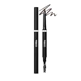 VEECCI Eyebrow Pencil - Long Lasting & Smudge-proof, Dual-Ended with Soft Brush - Vegan Formula for Microblading Effect Brows (Coffee)